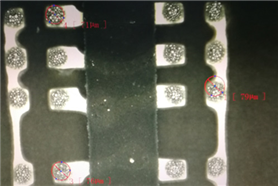 光源封裝公司0.08mm納米鋼網印刷效果